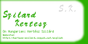szilard kertesz business card