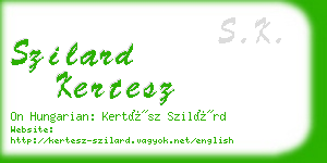 szilard kertesz business card